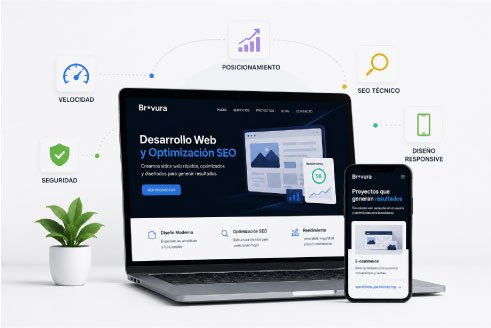 desarrollo web y optimización SEO realizado por Brvura